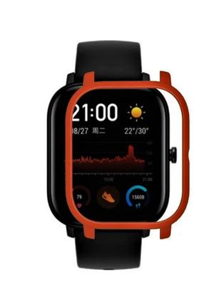 Защитный бампер для смарт часов amazfit gts терракотовый3 фото