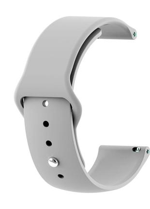Ремешок силиконовый для часов 20 мм sport design серый4 фото
