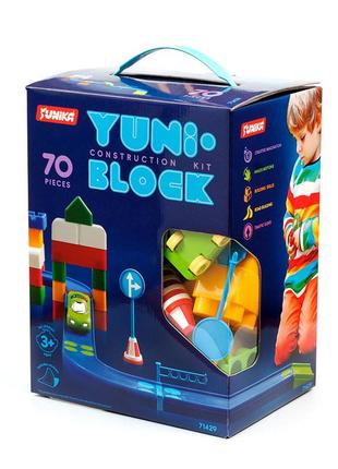 Конструктор детский "yuni-blok" 71429, 70 крупных деталей