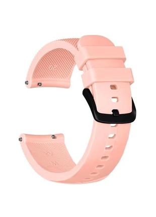Ремінець силіконовий для годинника 20 мм type b блідо-рожевий
