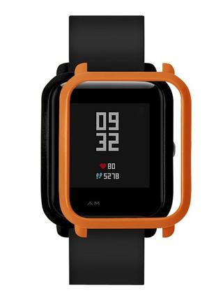 Захисний бампер для смарт годинника amazfit bip / bip lite помаранчевий