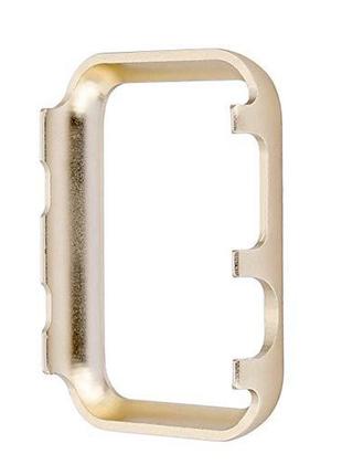 Защитный бампер для смарт часов apple watch 42 мм золотистый4 фото