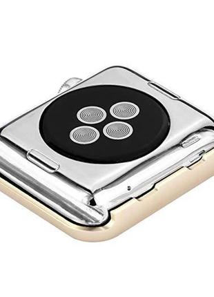 Защитный бампер для смарт часов apple watch 42 мм золотистый6 фото
