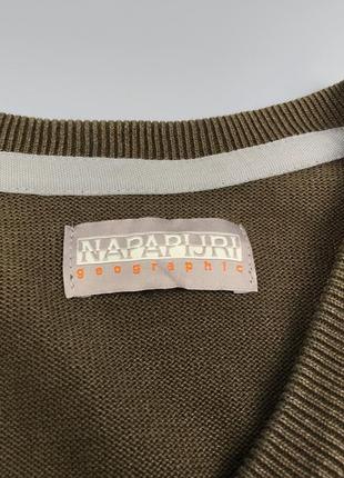 Свитер napapijri garment dyed v-neck оригинал размер м polo lacoste6 фото