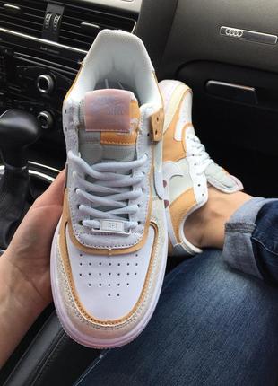 Кросівки кеди nike air force 1 low shadow  beige кроссовки кеды2 фото