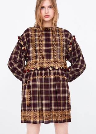 Сукня з вишивкою від zara розмір хѕ