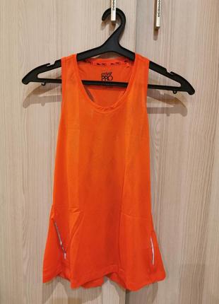Оранжевая майка топ для бега, спорта и отдыха германия2 фото