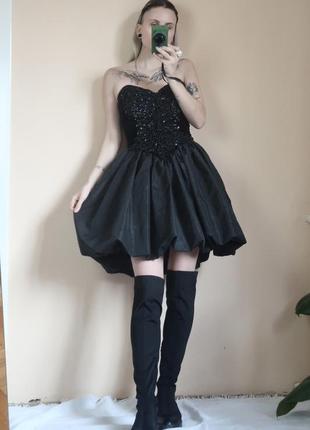 Роскошное платье баллон с камнями винтаж сукня4 фото