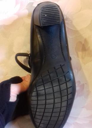 Кожаные туфли на удобном каблуке footglove  5 1/29 фото