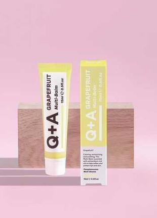 Бальзам для губ з грейпфрутом q+a grapefruit multi balm 15 мл