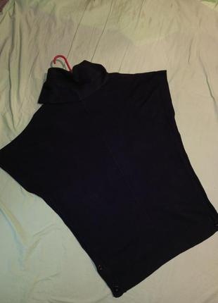 Трикотажной вязки свитер-туника с карманами и горлышком,denim vero moda6 фото
