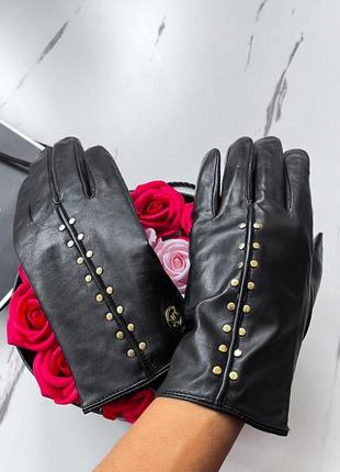 Michael kors кожаные перчатки m-l1 фото