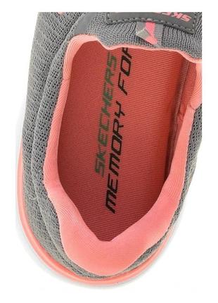 Потрясающие текстильные кроссовки американского бренда skechers summits gray/pink7 фото