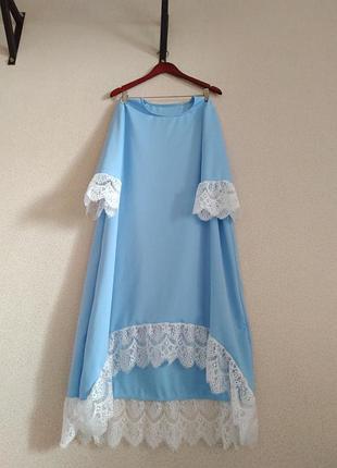Платье с шлейфом кружево