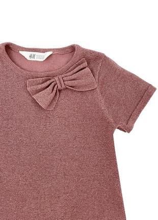 Стильное нарядное платье с люрексом h&m для девочки 6-8 лет, 122/128 см4 фото