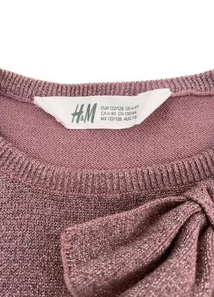 Стильное нарядное платье с люрексом h&m для девочки 6-8 лет, 122/128 см5 фото