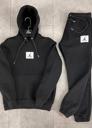 Зимовий спортивний костюм jordan flight fleece black
