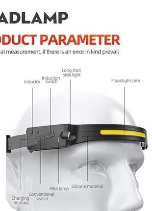 Индукционный фонарик налобный3 фото