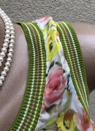 Легкая,воздушная шелковая майка удлиненная по спинке блуза,цветочный принт,шелк7 фото