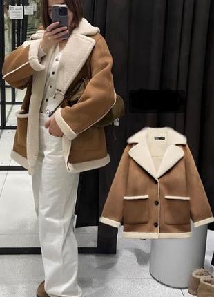 Дубленка zara размер s