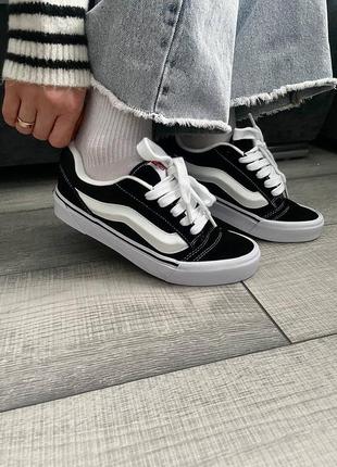 Vans knu skool black white3 фото