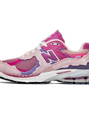 Кроссовки мужские  new balance 2002r pink  , замш1 фото