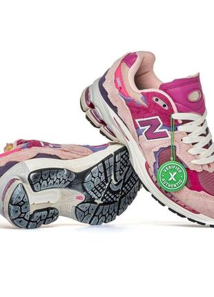 Кроссовки мужские  new balance 2002r pink  , замш5 фото