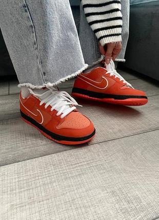 Nike sb dunk low concepts x orange lobster5 фото