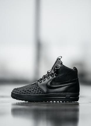 Чоловічі зимні кросівки найк форс чорні Centre nike duckboot high black, кросівки зимові високі найк, мужские зимние кроссовки найк2 фото