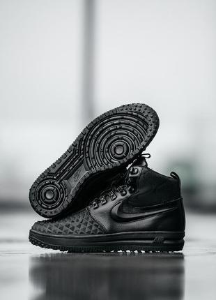 Чоловічі зимні кросівки найк форс чорні Centre nike duckboot high black, кросівки зимові високі найк, мужские зимние кроссовки найк4 фото