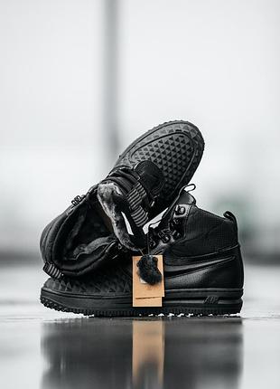Чоловічі зимні кросівки найк форс чорні Centre nike duckboot high black, кросівки зимові високі найк, мужские зимние кроссовки найк5 фото