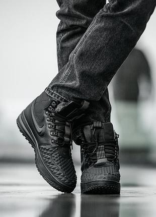 Чоловічі зимні кросівки найк форс чорні Centre nike duckboot high black, кросівки зимові високі найк, мужские зимние кроссовки найк6 фото