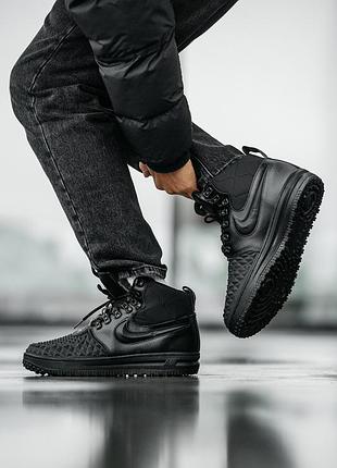 Чоловічі зимні кросівки найк форс чорні Centre nike duckboot high black, кросівки зимові високі найк, мужские зимние кроссовки найк8 фото