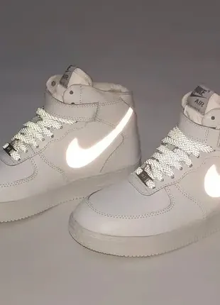 Кросівки nike air force 1 high white білі ❄️ зимові теплі черевики fur хутро ☔️🌧🌤2 фото