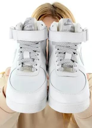 Кроссовки nike air force 1 high white белые ❄️ теплые зимние ботинки fur мех ☔️🌧🌤3 фото