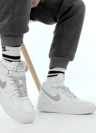 Кросівки nike air force 1 high white білі ❄️ зимові теплі черевики fur хутро ☔️🌧🌤4 фото