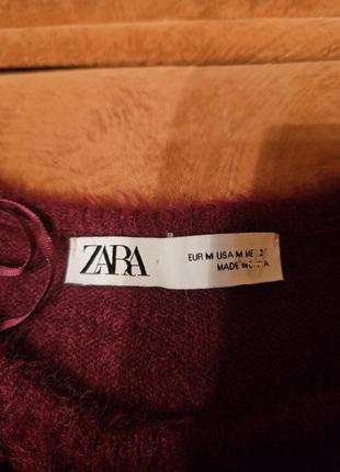 💢zara.новый пушистый свитер с декором5 фото