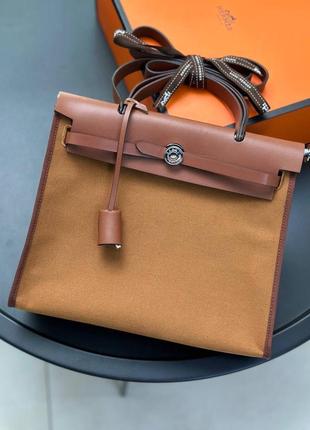 Сумка в стиле hermes herbag 31 см премиум2 фото