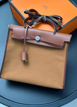 Сумка в стиле hermes herbag 31 см премиум