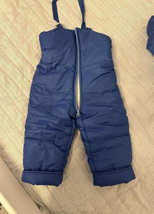 Очень теплый зимний комплект на мальчика (брюки, куртка, конверт)4 фото