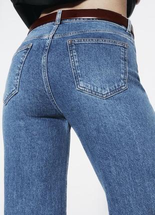 Zara slim flare split довгі джинси з високою талією 38 еu