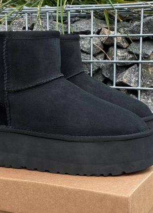 Уггі ugg mini platform black 5