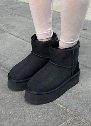 Уггі ugg mini platform black 2