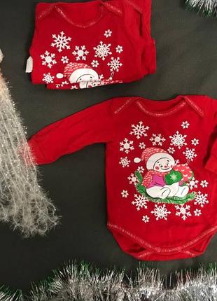 Бодік дитячий новорічний 1.2.3 міс