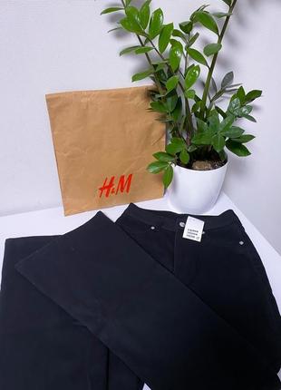 Джинсы клеш h&m 32/34р черные базовые джинсы4 фото