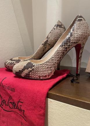 Туфли кожа питона christian louboutin оригинал стелька 23.5 см