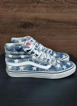 Мягкие кеды vans cedar (denim stars)2 фото