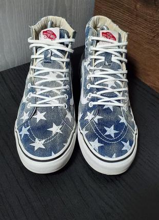 Мягкие кеды vans cedar (denim stars)3 фото