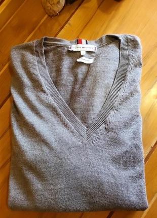 Шерстяной джемпер пуловер свитер tommy hilfiger