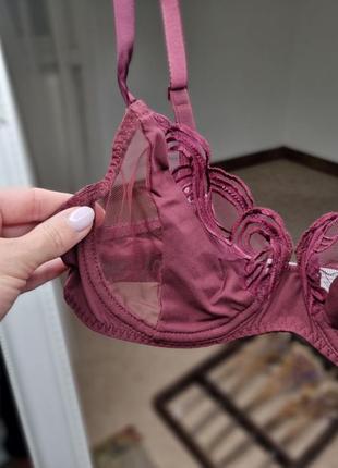 ❤️❤️комплект білизни simone perele surprenante винного кольору  70e/xs, 65d/xs7 фото